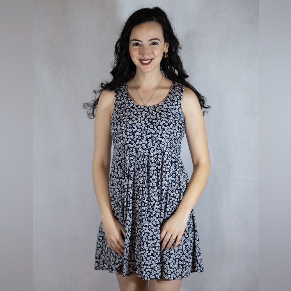 Vintage Floral Summer Mini Dress